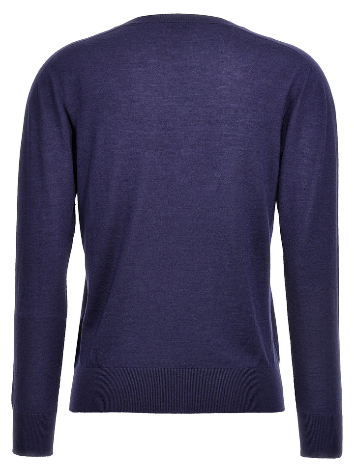 Kiton V-Neck Sweater Sweaters and Cardigans - Blue | 45289885834689b077a730f920008de19cfc8458
