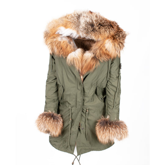 Red Fox Fur Parka