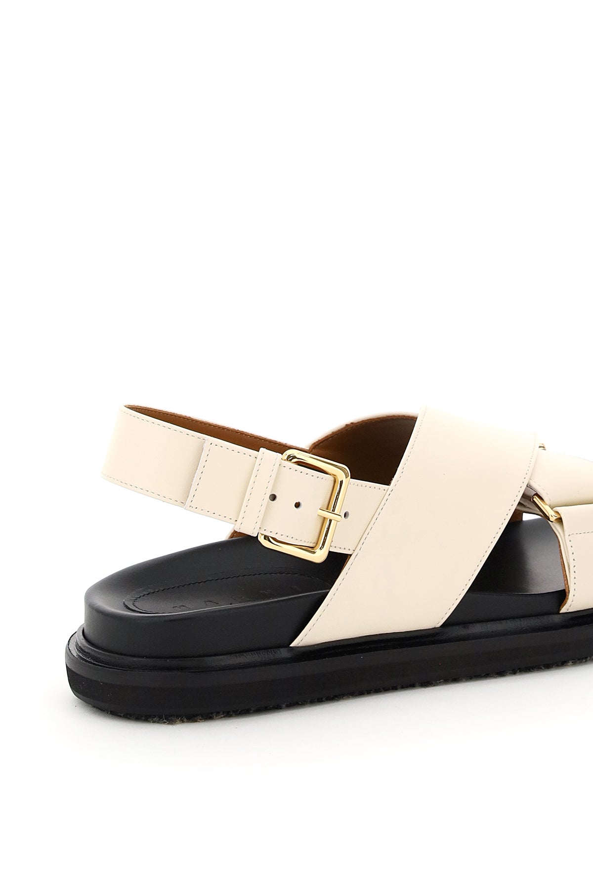 Shop Marni Fussbett Sandals In White