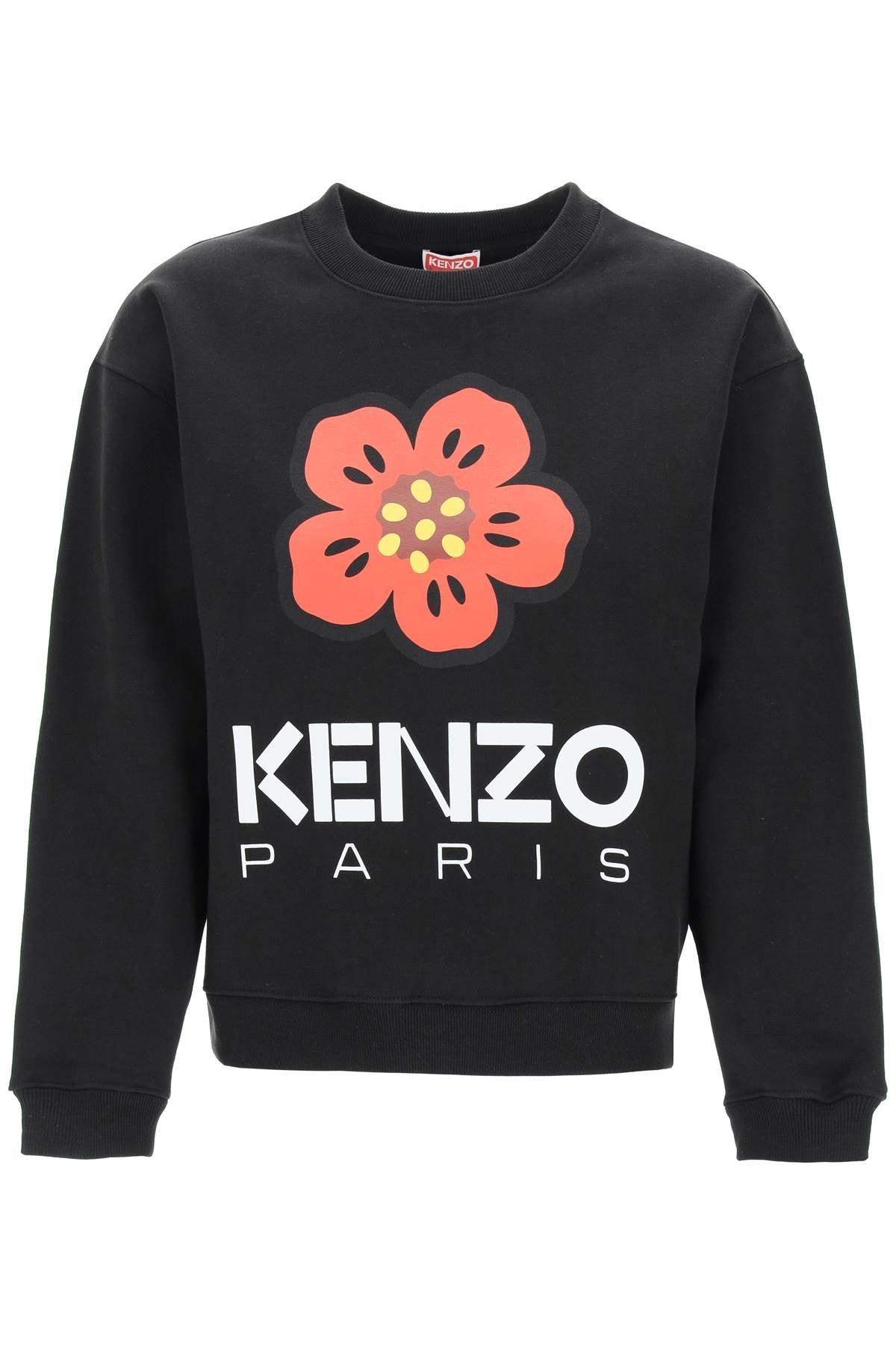 Shop Kenzo Bokè Flower Crew Neck Sweatshirt In Black