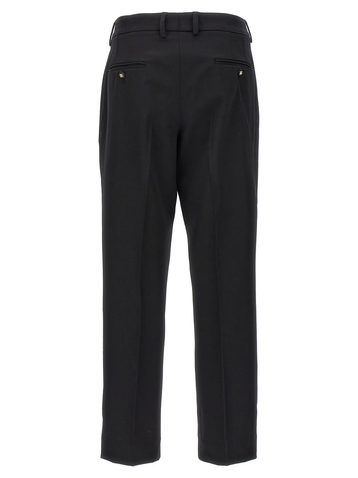 Dolce & Gabbana Wool Canvas Trousers Pants - Black | 7ce59f26f5c0fd1291c331b0bc37cb22db5026a4