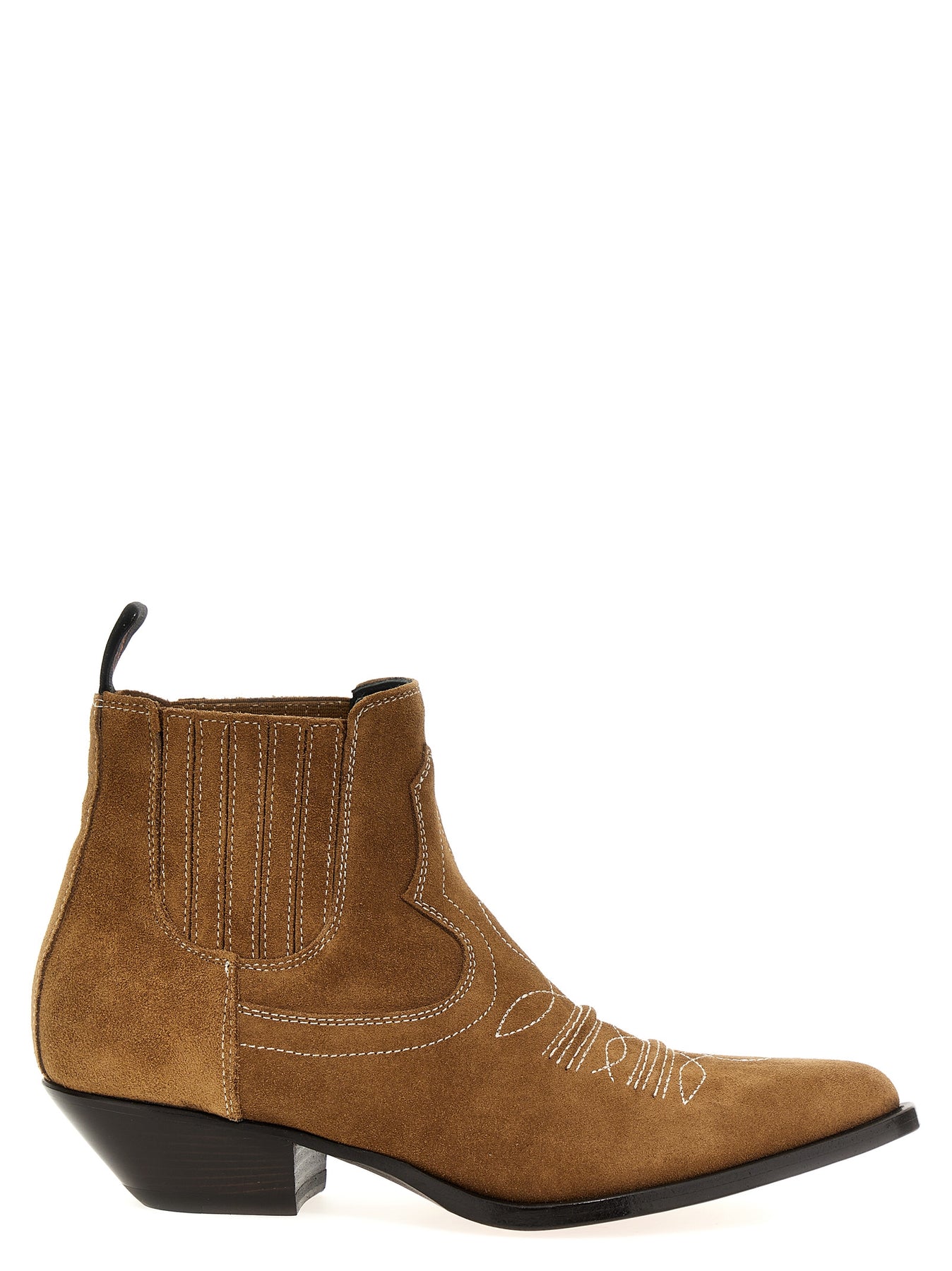 SONORA HIDALGO FLOWER BOOTS, ANKLE BOOTS BEIGE