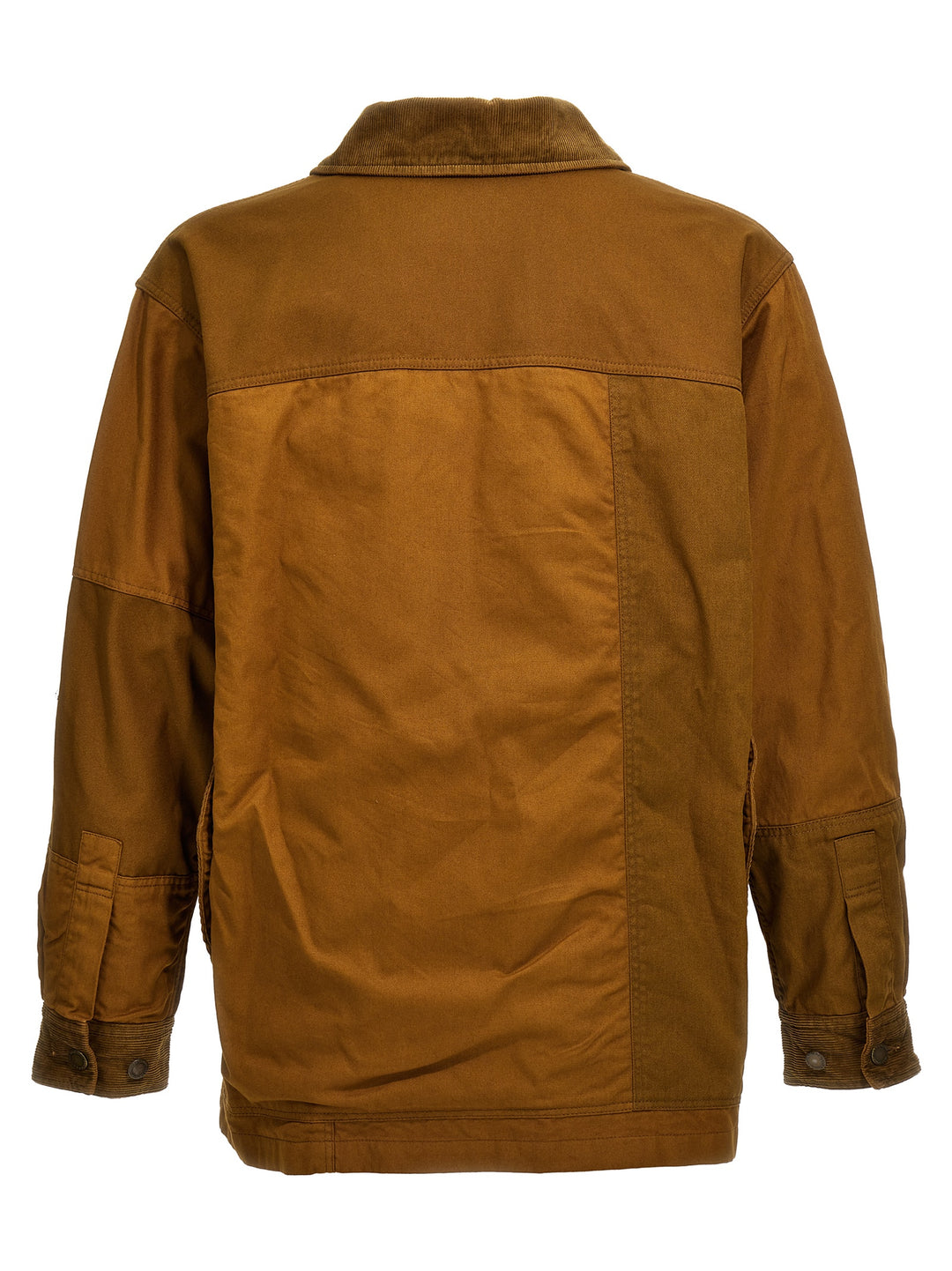 Ribbed Velvet Insert Canvas Jacket Casual Jackets And Parka Brown