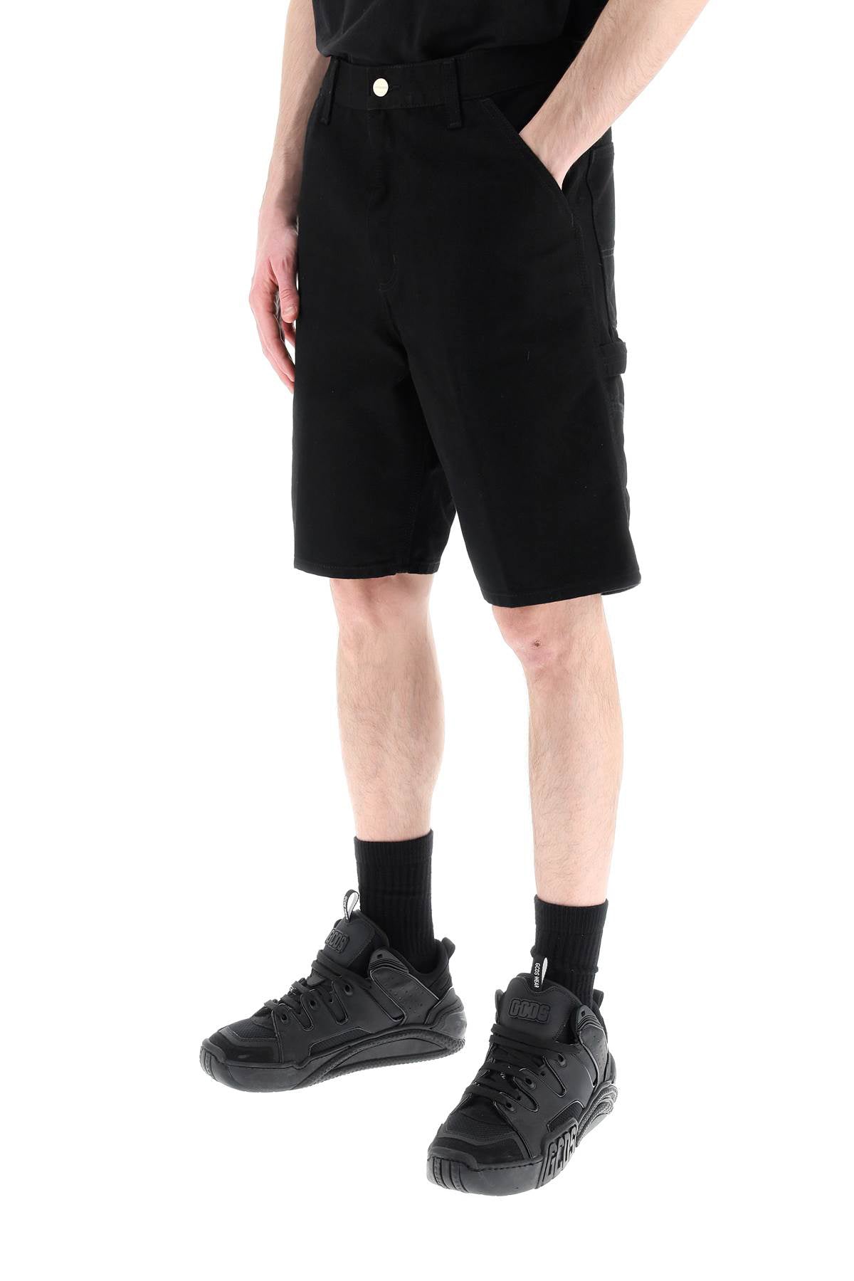 Shop Carhartt Organic Cotton Shorts In Black