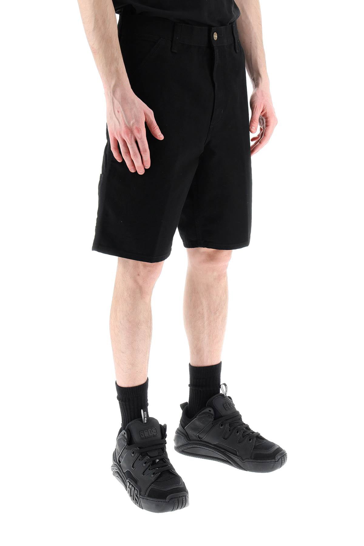 Shop Carhartt Organic Cotton Shorts In Black