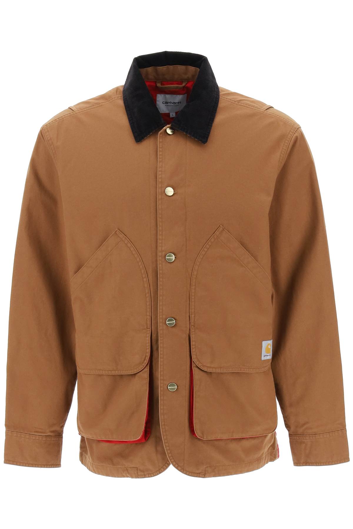 Shop Carhartt 'heston' Cotton Shirt Jacket In Brown