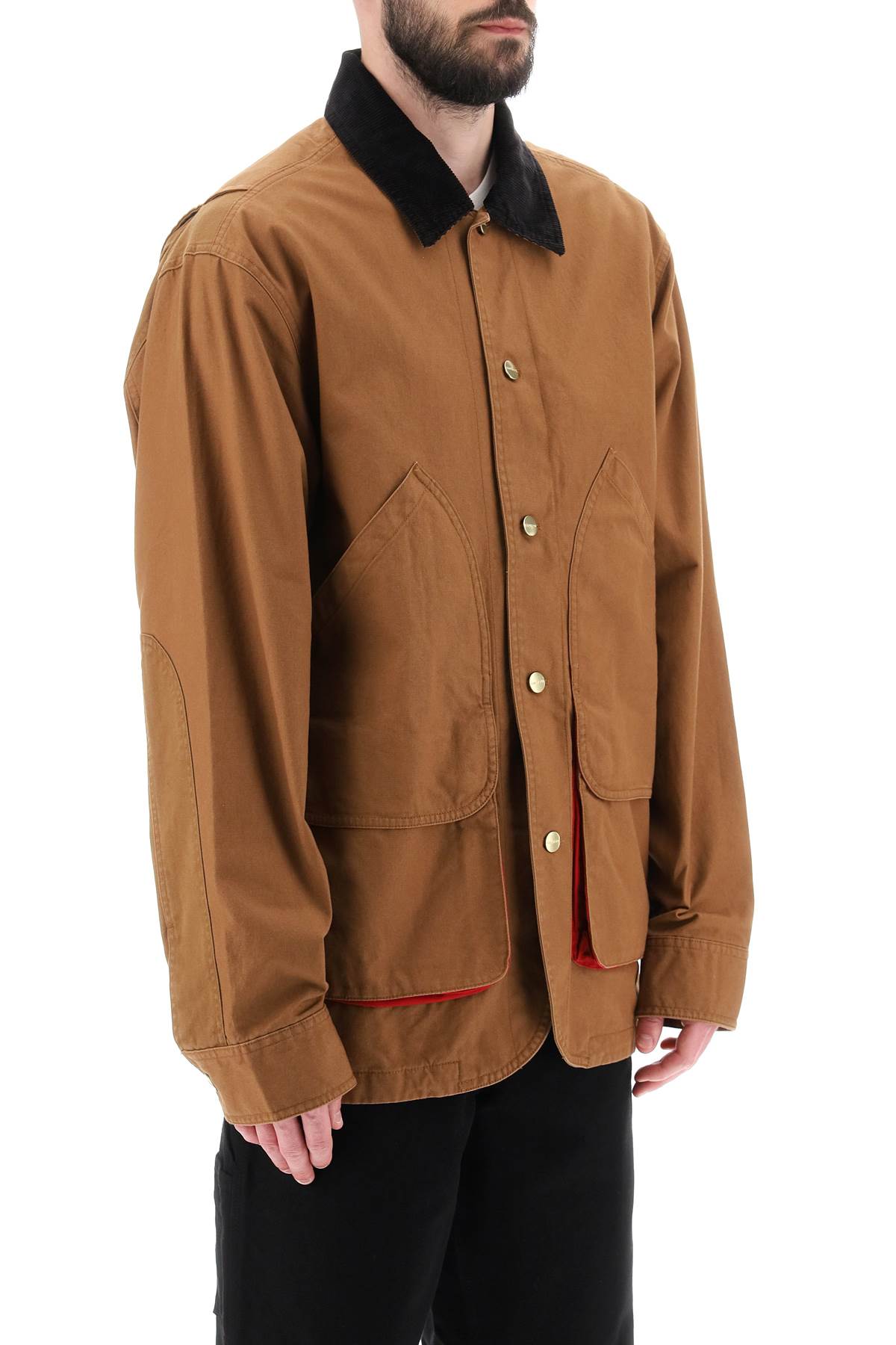 Shop Carhartt 'heston' Cotton Shirt Jacket In Brown