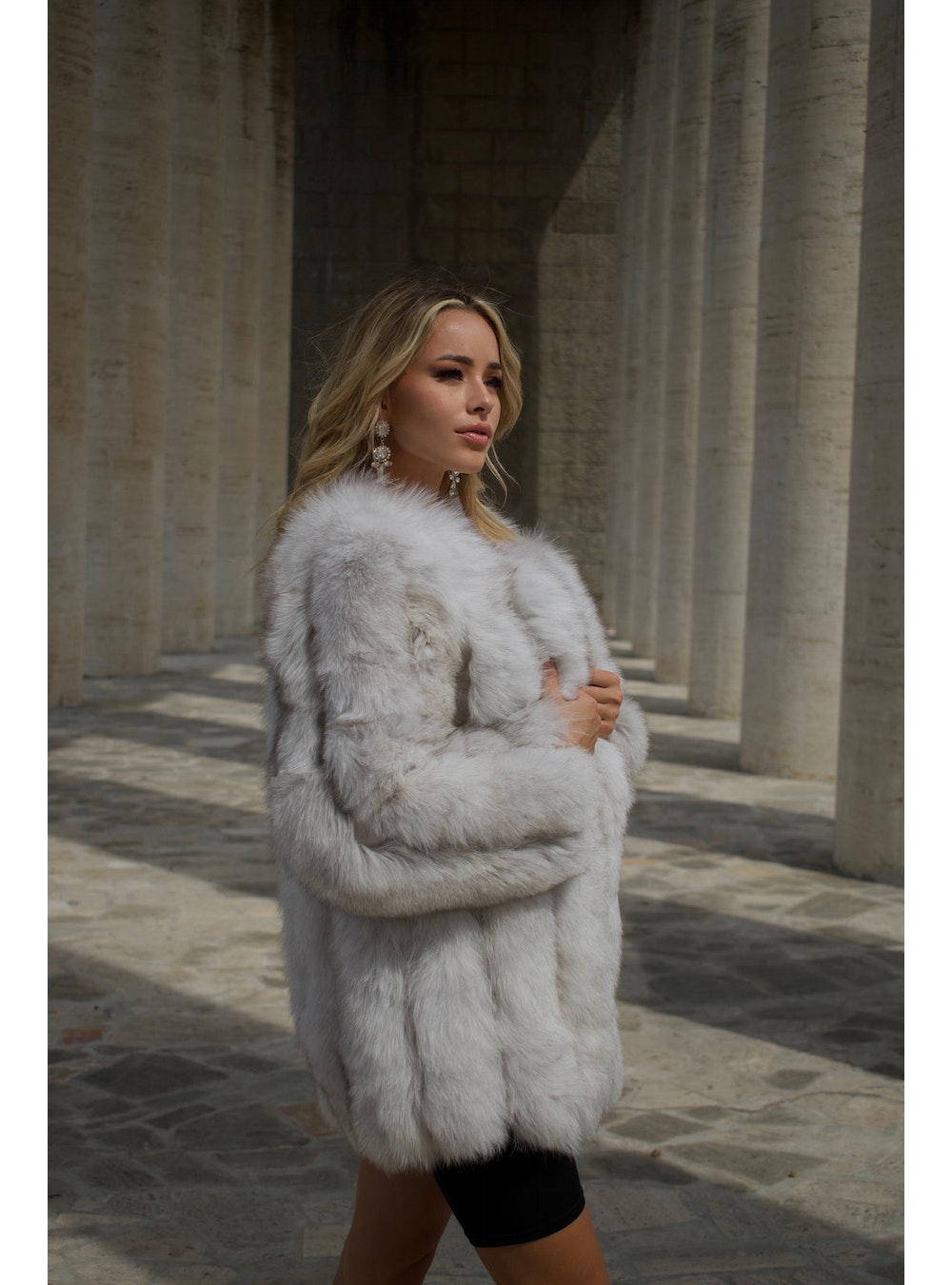 Reine Camel Fox Fur Jacket