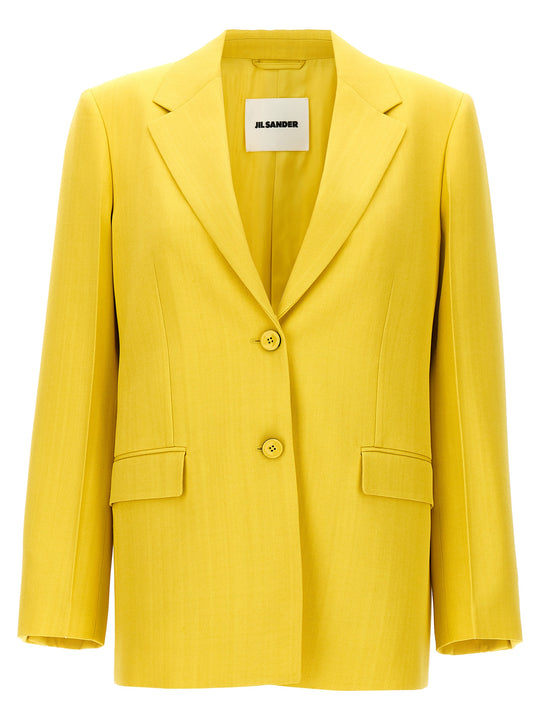 Single-Breasted Blazer Blazers Yellow