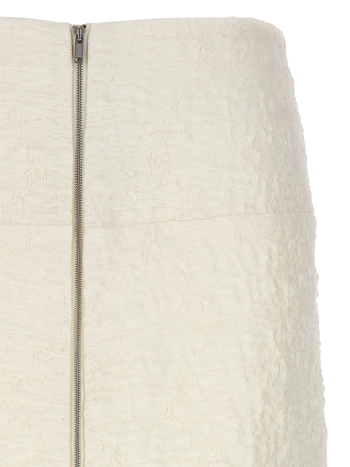 Jil Sander Embossed Cotton Skirt Skirts - White | 66be4d1d7ef519dcf987de94b9f70c8d3e029044
