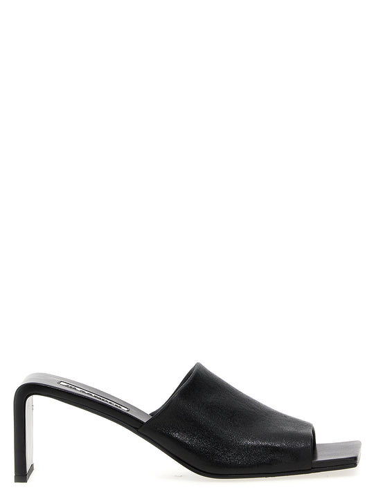 Sculpture Heel Sandals Black