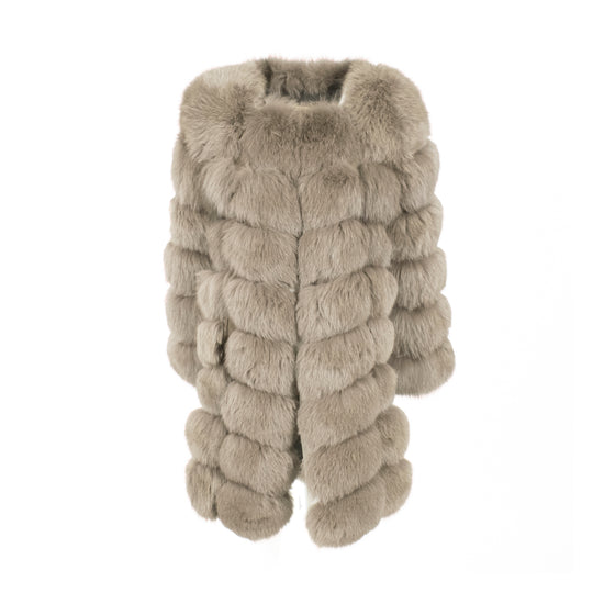 Extra Kaki Fox Fur Jacket