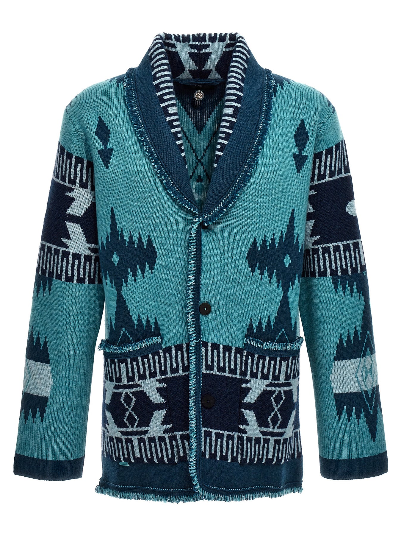Shop Alanui Icon Sweater, Cardigans Light Blue