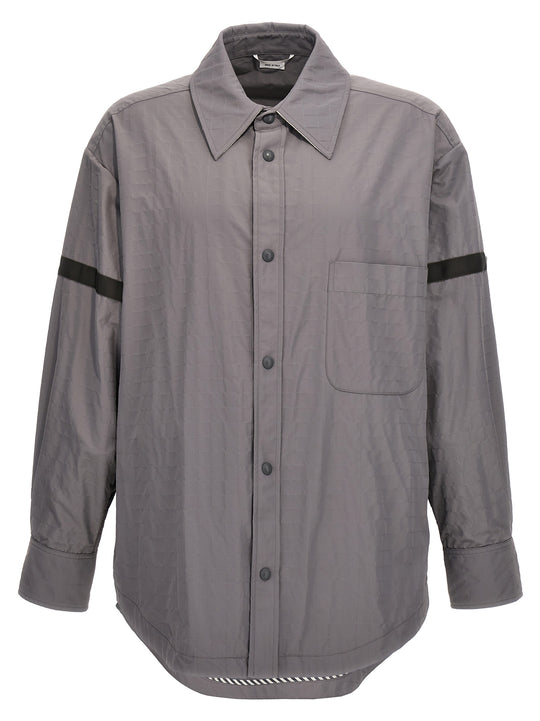 Snap Front Shirt And Blouse Gray