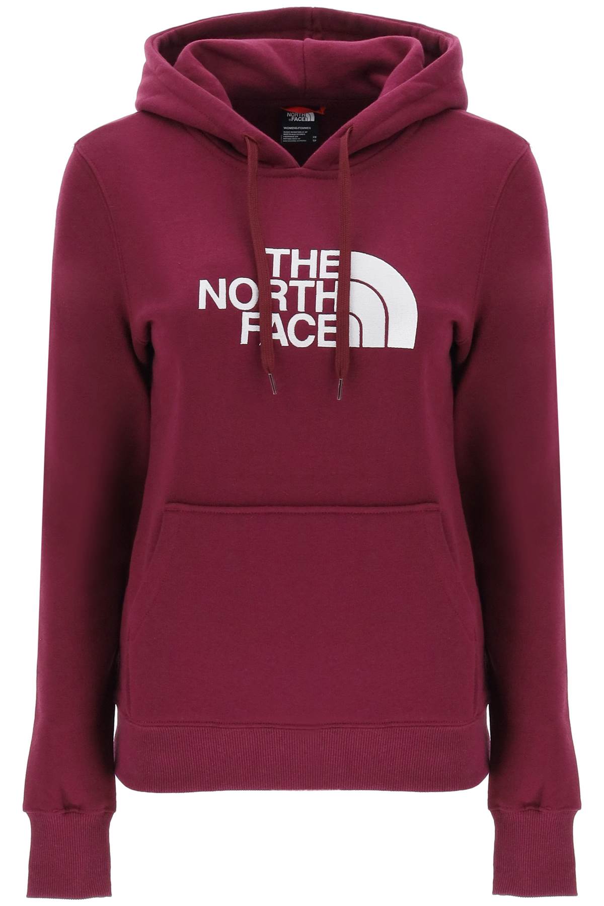 Shop The North Face 'drew Peak' Hoodie With Logo Embroidery In Red, Purple