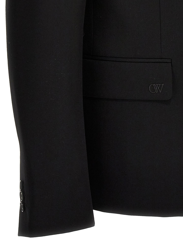 Off-White Ow Embroidery Blazer - Black | 6d649db60046a675222da896bbb8c6208569358c