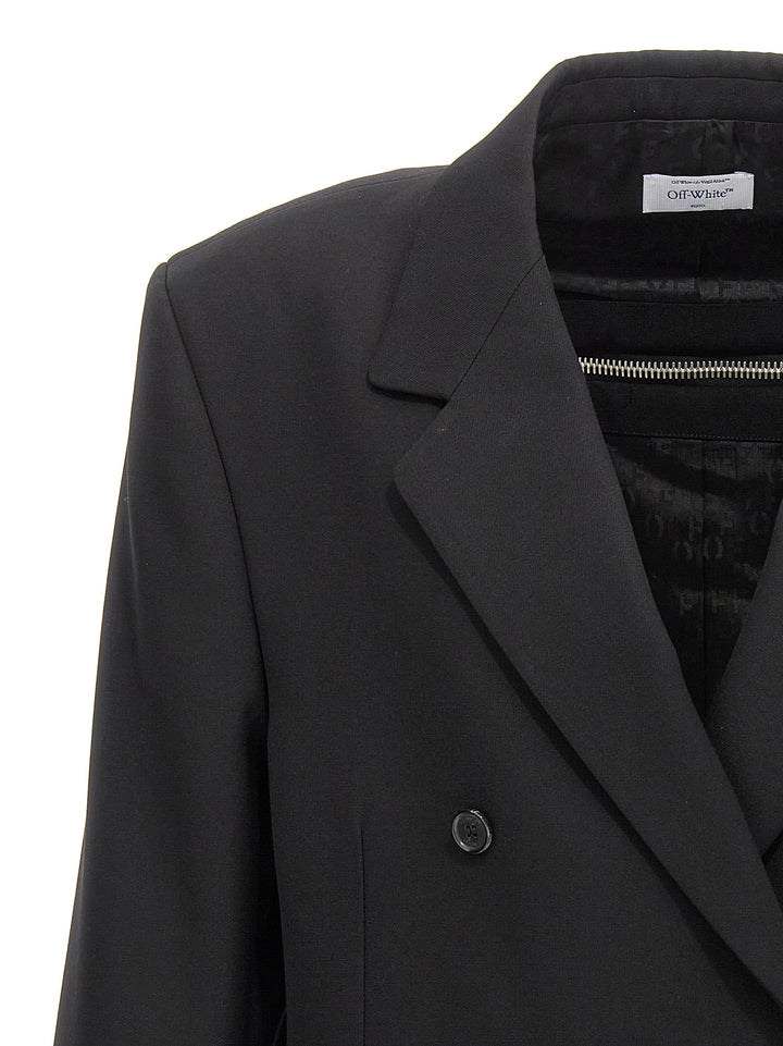 Off-White Ow Emb Blazer - Black | 87f3c1d1efa76c6e71552ffa9d6764d6dfb6aa30
