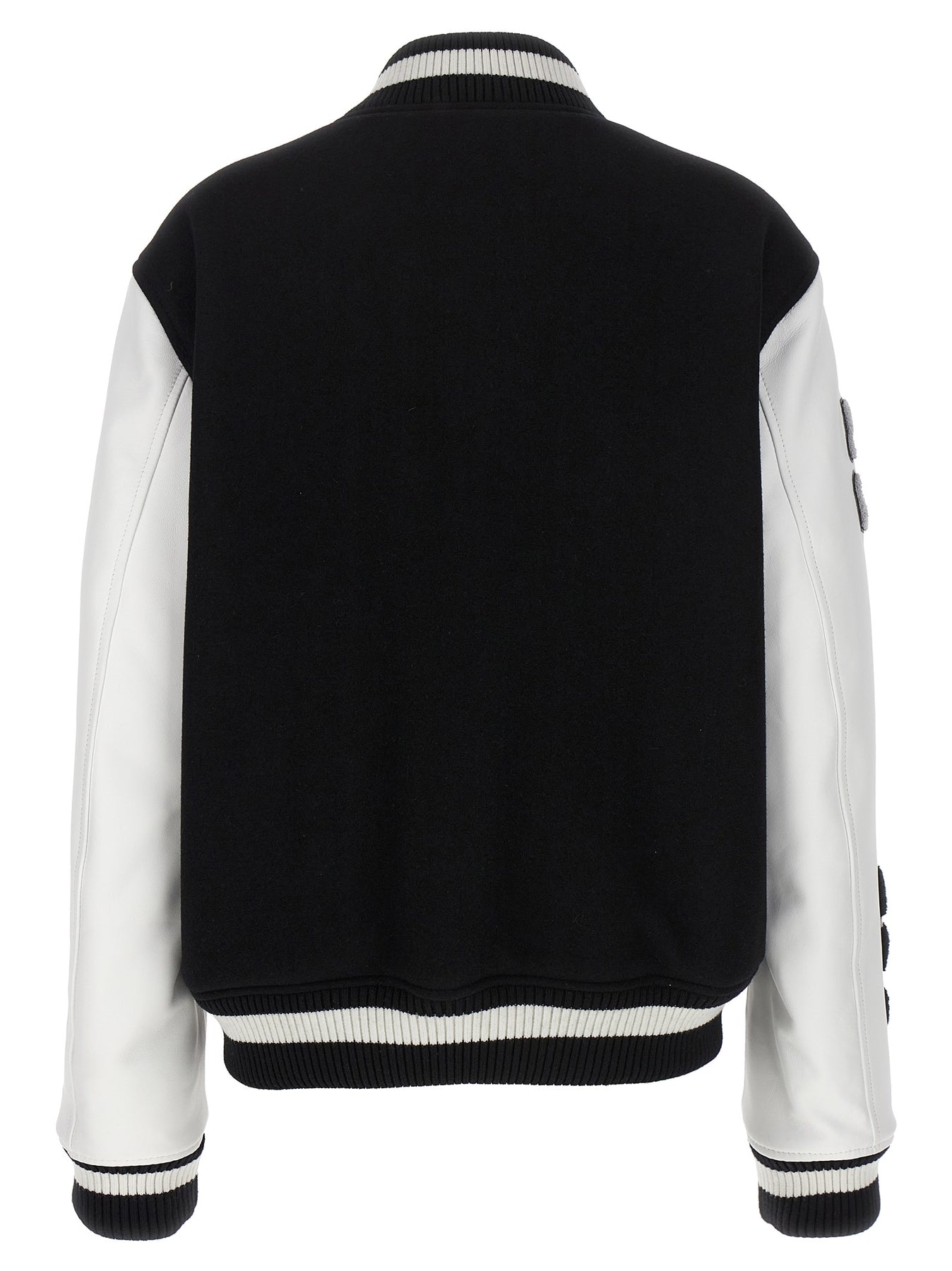 Shop Off-white Lea Wool Varsity Casual Jackets, Parka