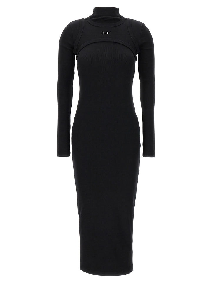 Off-White Off Stamp Dresses - Black | a437efa40a543080e1cb8edabc8699963b4b08f3