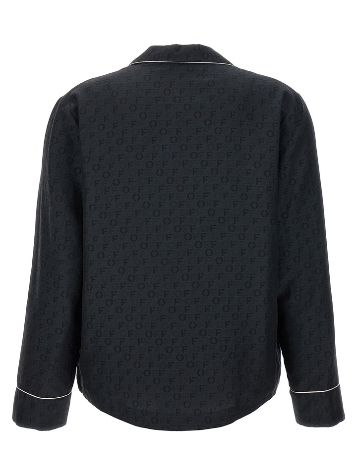 Off-White Off Jaquard Pajama Shirt and Blouse - Black | 8bada218c2f30889710d65c08ea3ce04b3f96184