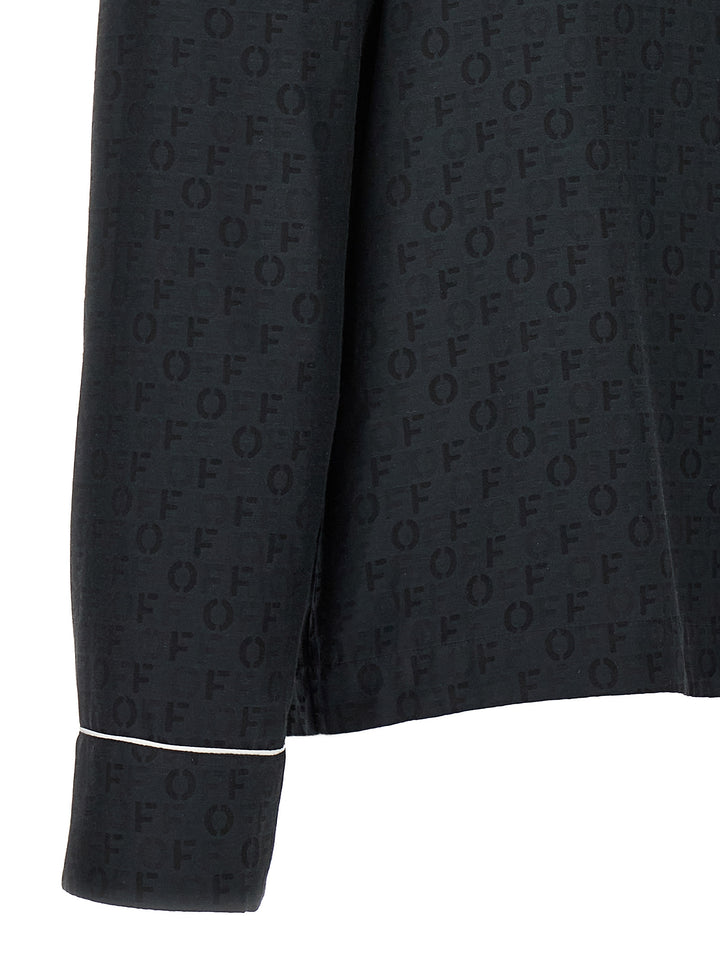 Off-White Off Jaquard Pajama Shirt and Blouse - Black | a15eef975c90fd875330e3741d912b76b95d85f4