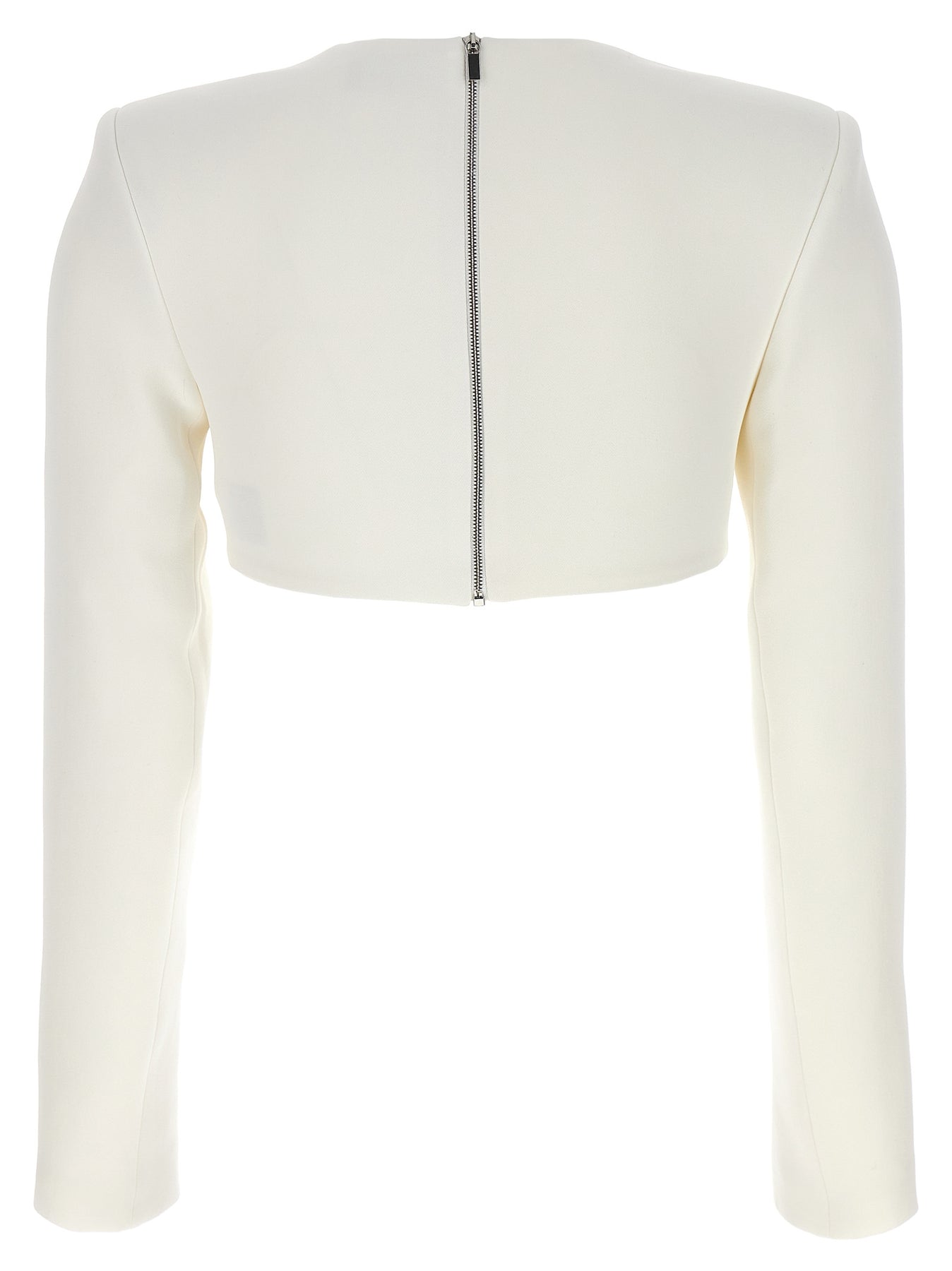 3d Crystsal Chain And Square Neck Tops White