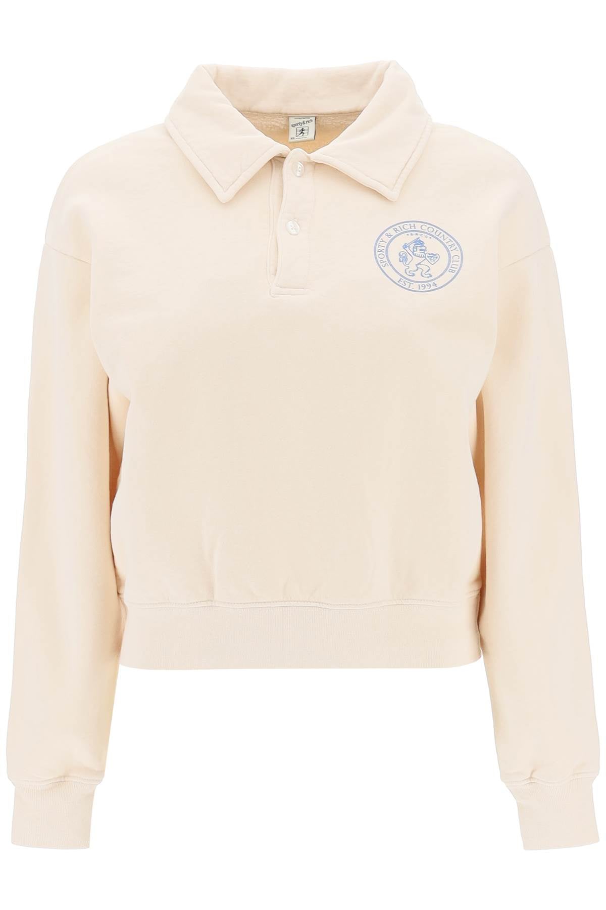 SPORTY AND RICH LION CREST SWEATSHIRT WITH COLLAR