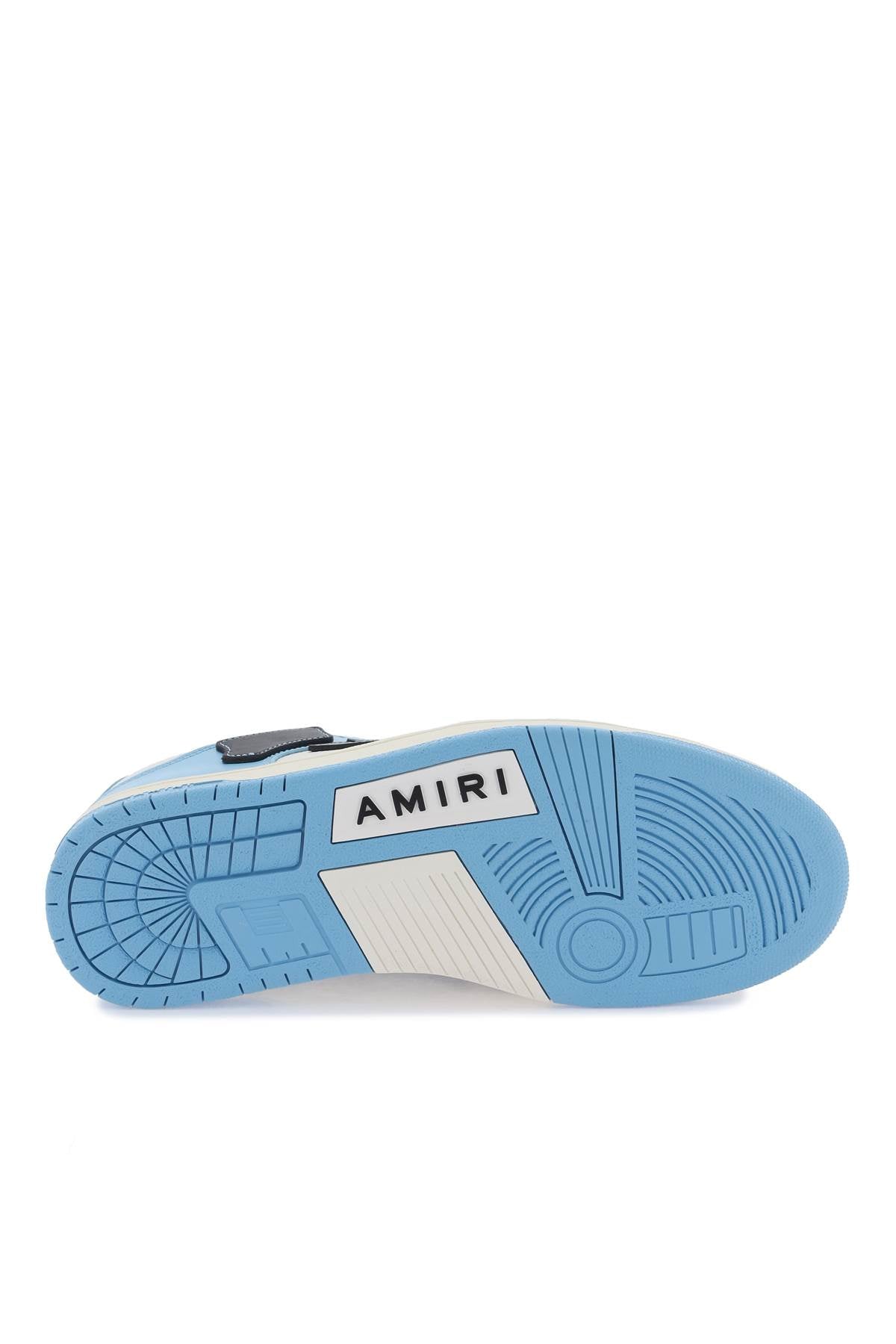 Shop Amiri Skel Top Low Sneakers In White, Black, Light Blue