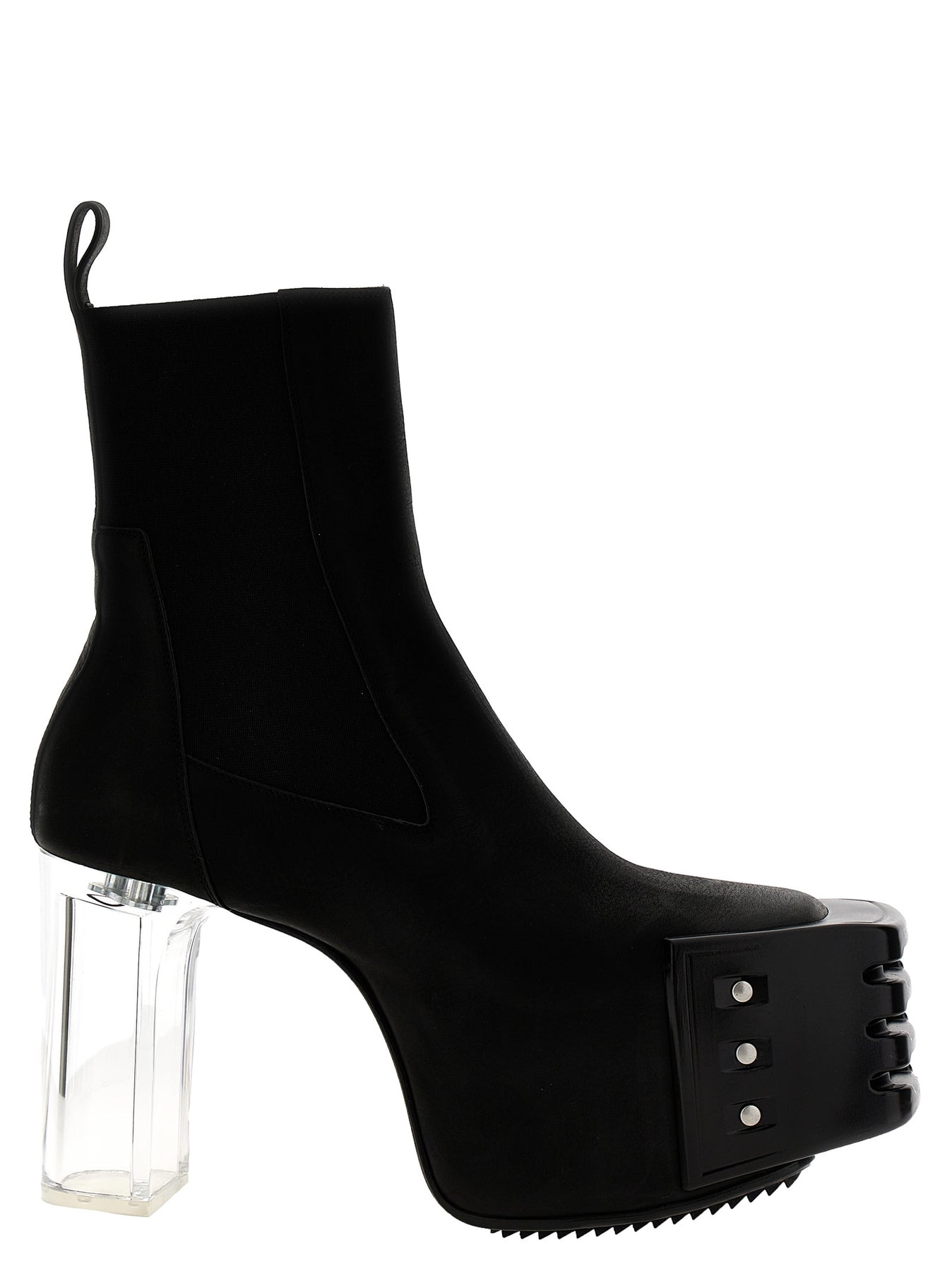 RICK OWENS GRILLED PLATFORMS 45 BOOTS, ANKLE BOOTS BLACK
