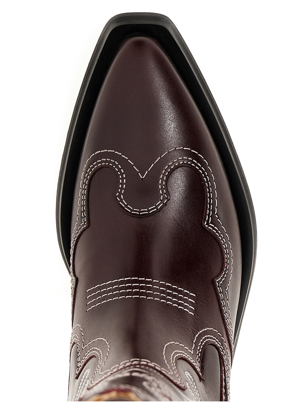 Embroidered Western Boots, Ankle Boots Bordeaux