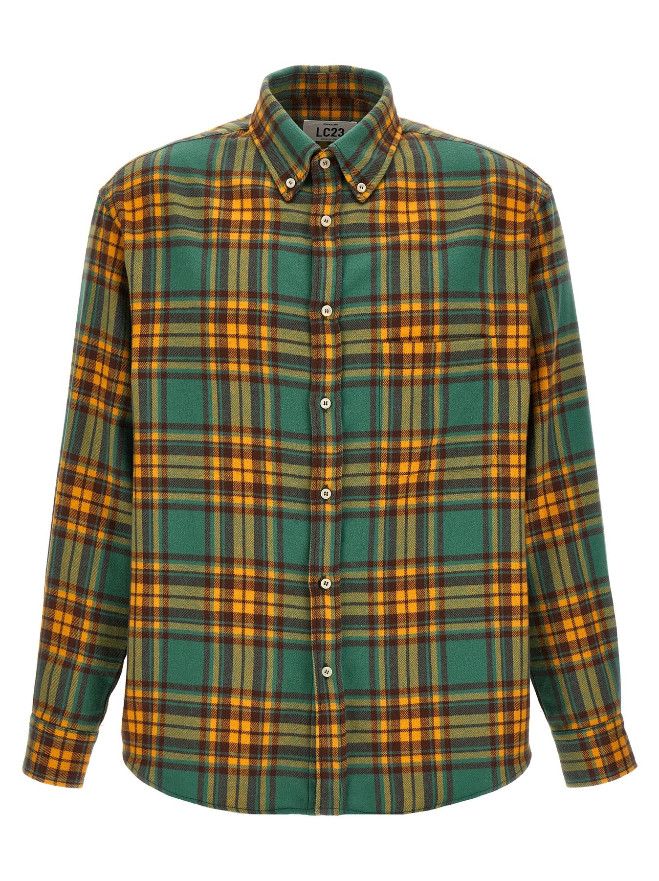 Shop Lc23 Check Flannel Shirt, Blouse In Multicolor