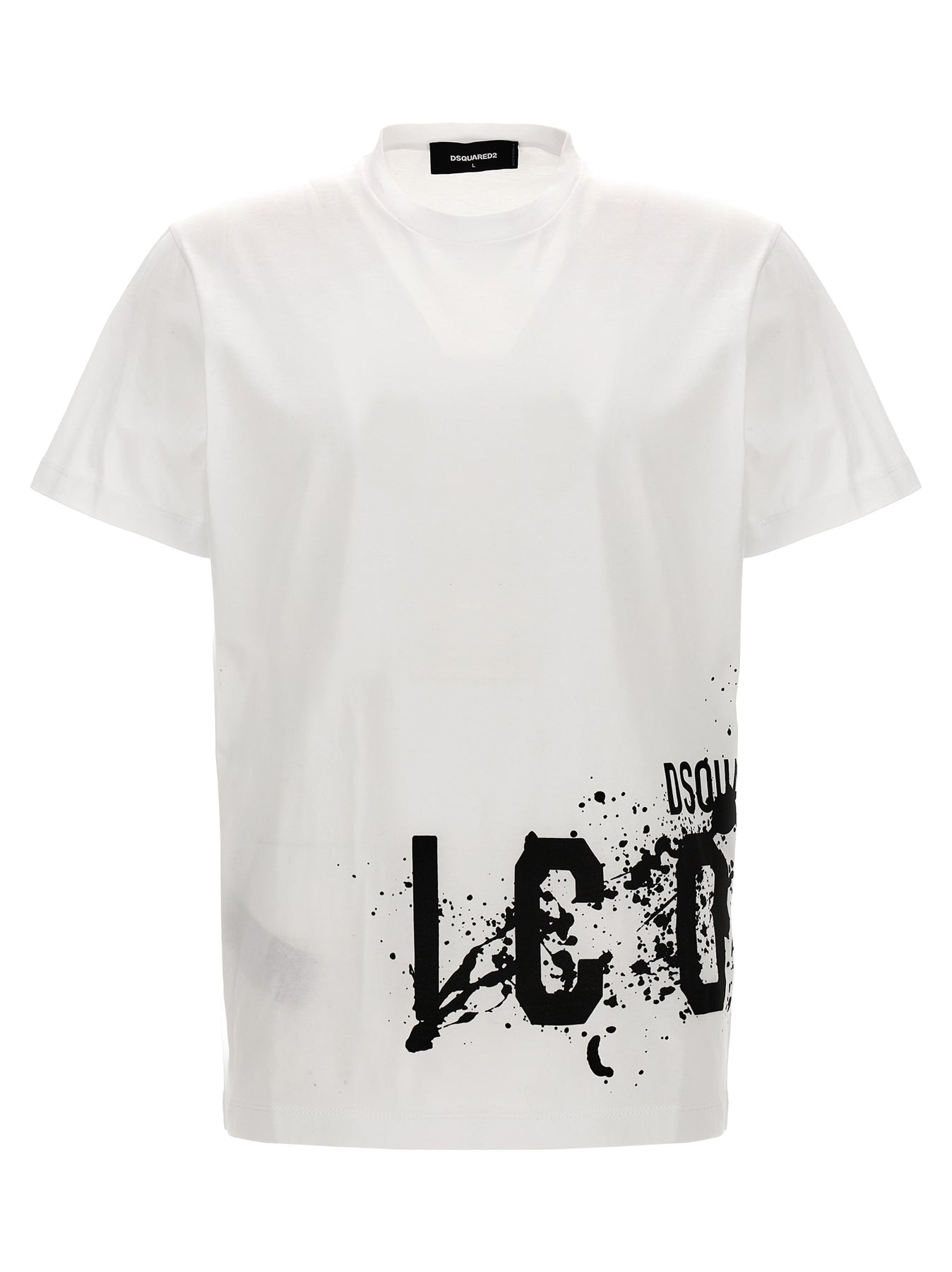 Shop Dsquared2 Icon Splash T-shirt White/black
