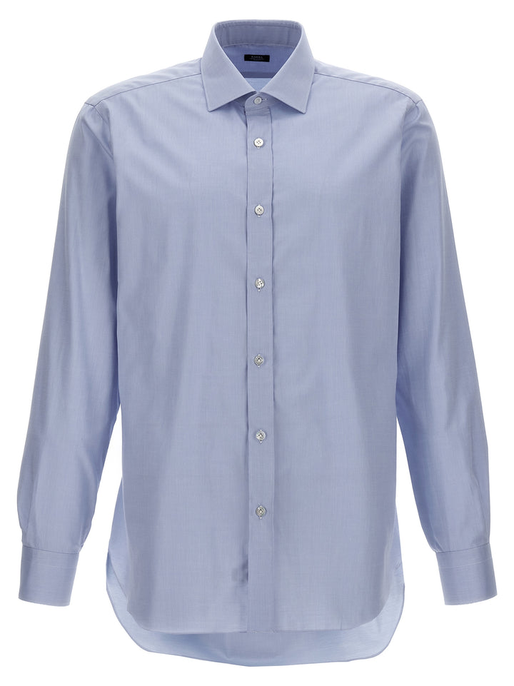 Textured Cotton Shirt Shirt And Blouse Light Blue