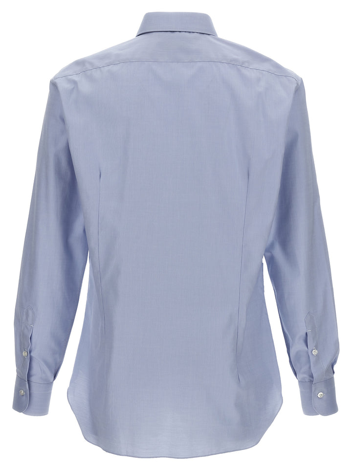 Textured Cotton Shirt Shirt And Blouse Light Blue