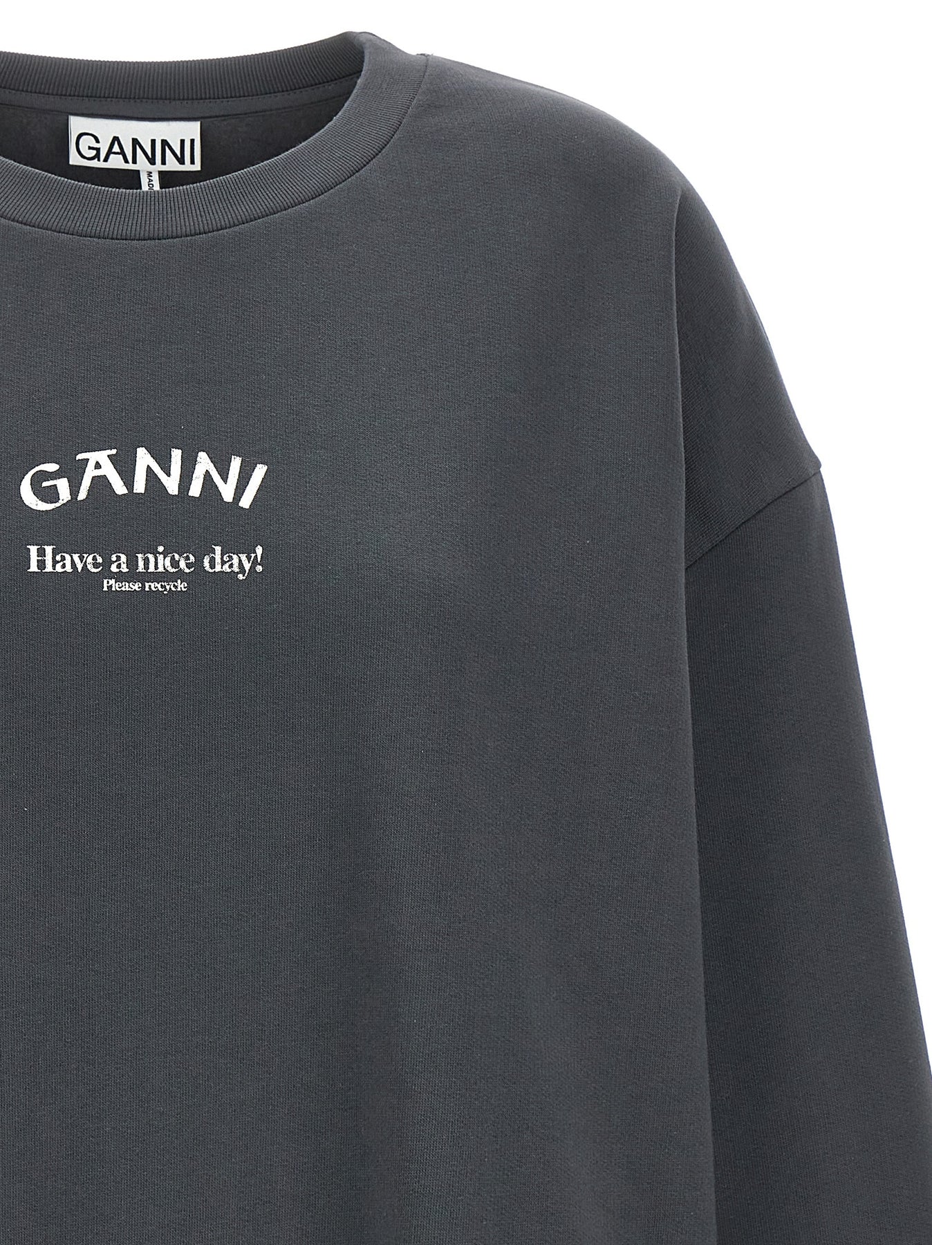 Shop Ganni Have A Nice Day! Sweatshirt