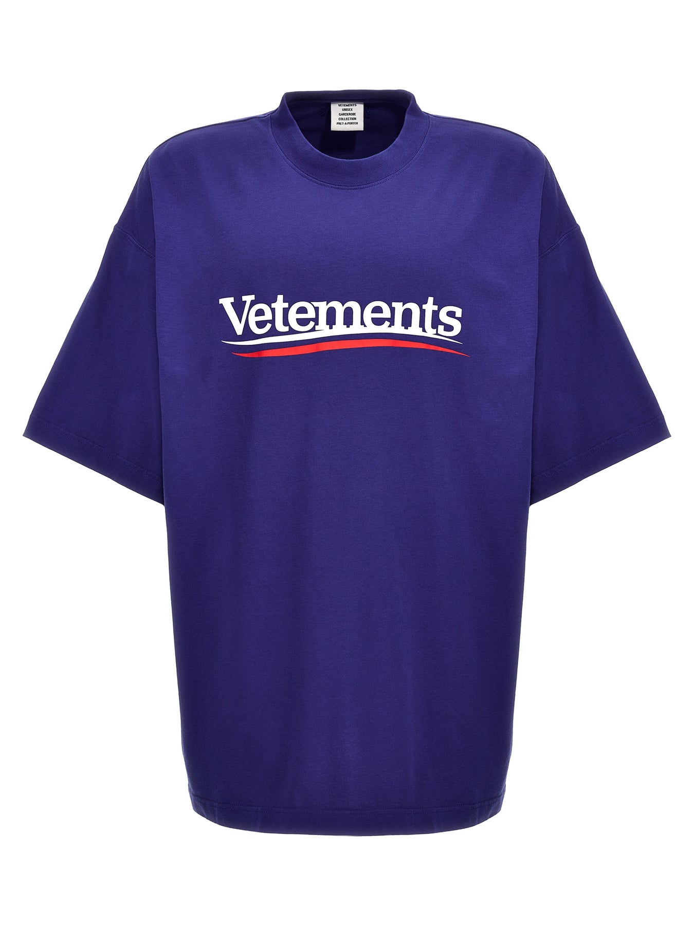 Shop Vetements Campaign Logo T-shirt Blue
