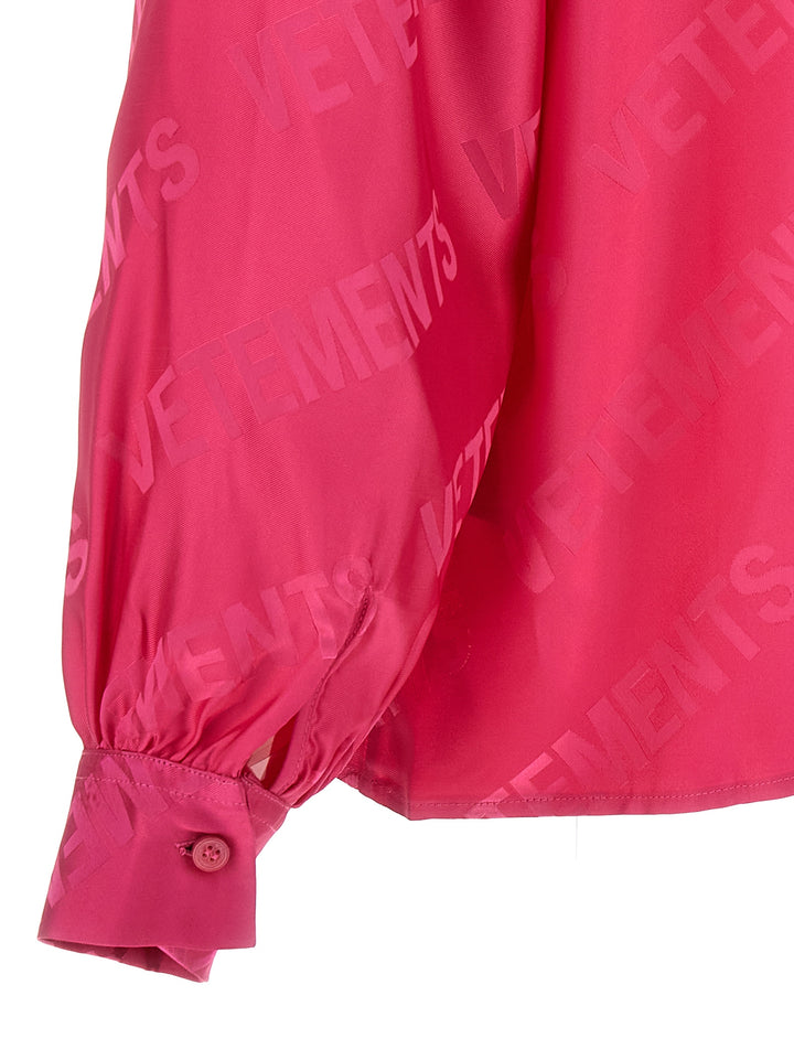 Vetements Monogram Shirt and Blouse - Fuchsia | c975c435ef5a74f237d1fab6f6e899237418b114