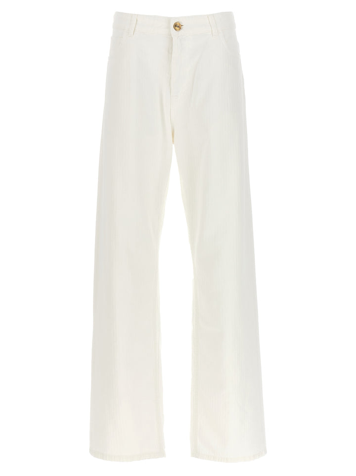 Etro Baggy Chevron Jeans - White | b0a0481823feb0dec76216e7ee5d86834178d6ae