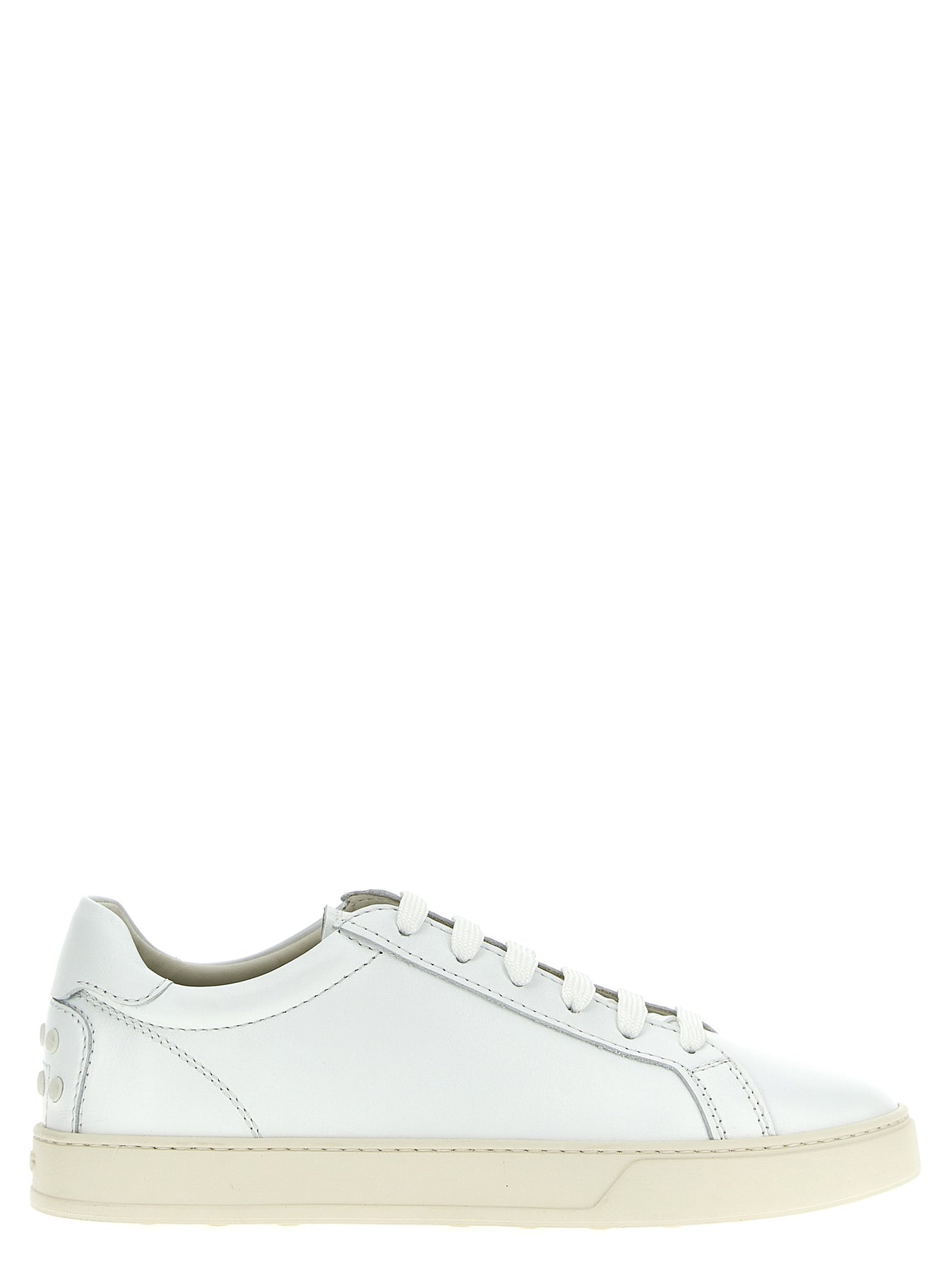 Shop Tod's Leather Sneakers White