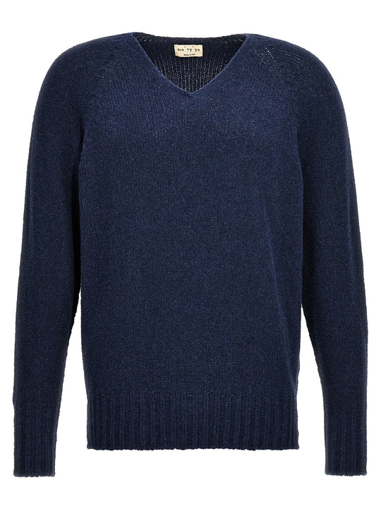 V-Neck Sweater Sweaters And Cardigans Blue