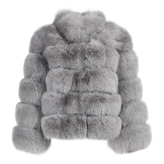 Enry Grey Fox Fur Jacket