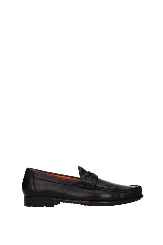 Loafers Leather Brown Dark Brown