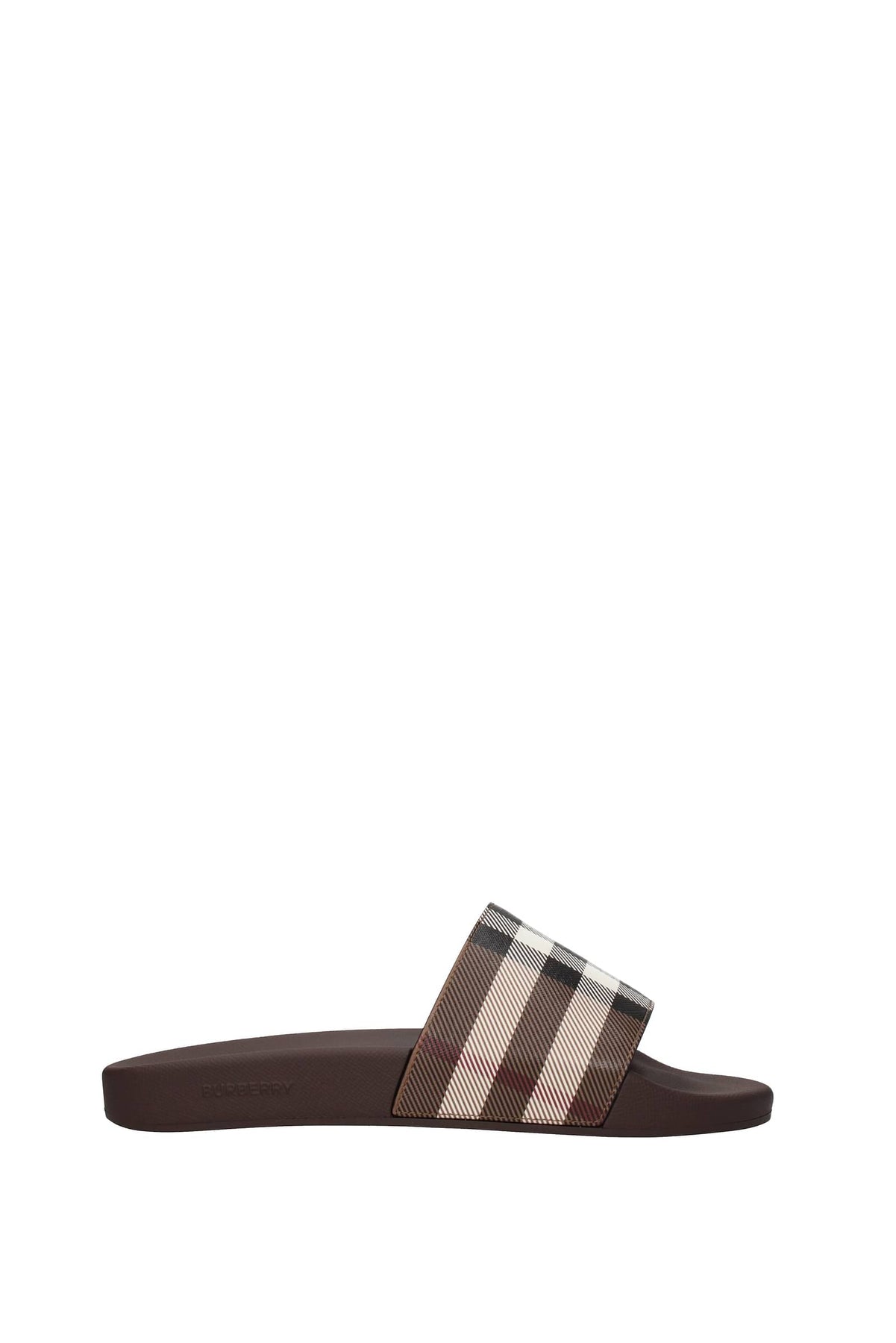 BURBERRY SLIPPERS AND CLOGS RUBBER BROWN BIRCH
