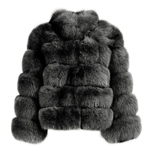 Enry Black Fox Fur Jacket