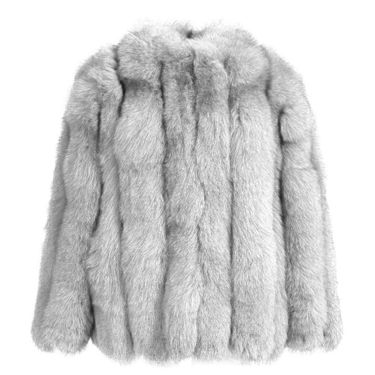 Reine Gray Fox Fur Jacket